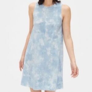 GAP Swing Tank Dress in Blue Tie Dye with pockets!